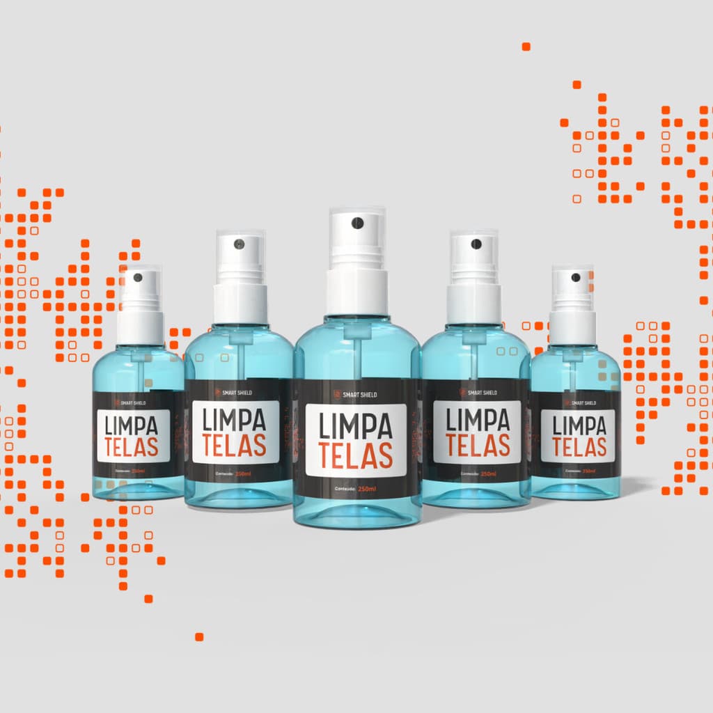 5 Limpa Telas 250ml para Limpeza de Celular / TV / Monitor