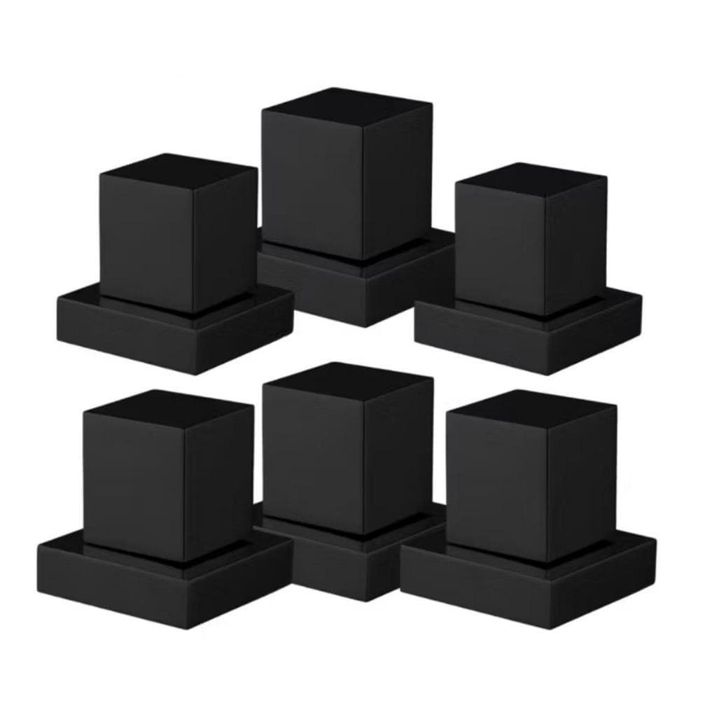 Acabamento Para Registro Deca Quadrado Preto De Metal Luxo