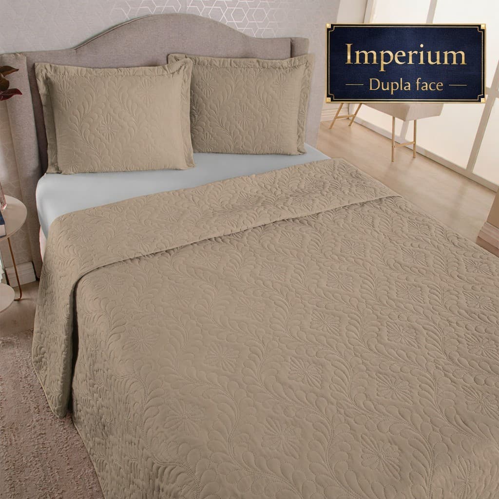 Colcha Cobre Leito Imperium Casal 3 peças Diversas Cores - Mcasa