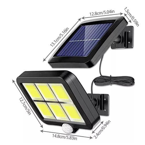 Luminária Solar Parede 120 Cob Sensor Presença 3 Funções LevaVida