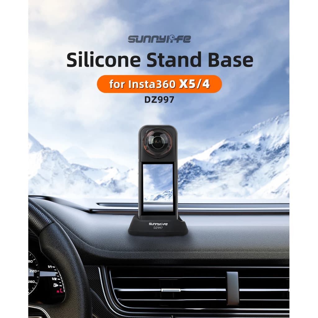 Base De Silicone Macio Para Insta360 X5/X4 Desktop No Carro Suporte De Montagem Estável Câmera De Carregamento Vertical