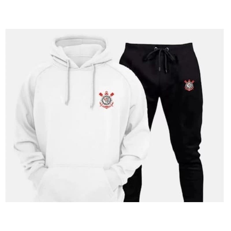 Conjunto moletom  feminino  masculino  timão Logo P