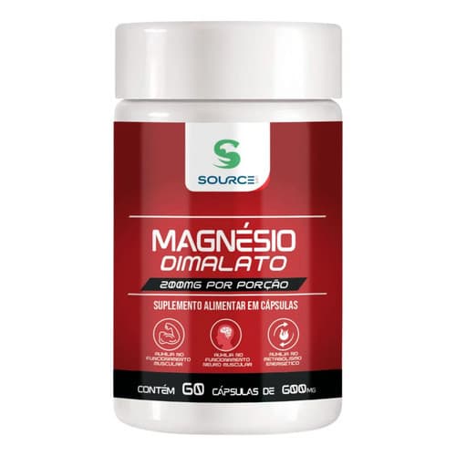 Magnésio Dimalato Caps 500mg 60 Caps Sem Sabor Sem Sabor