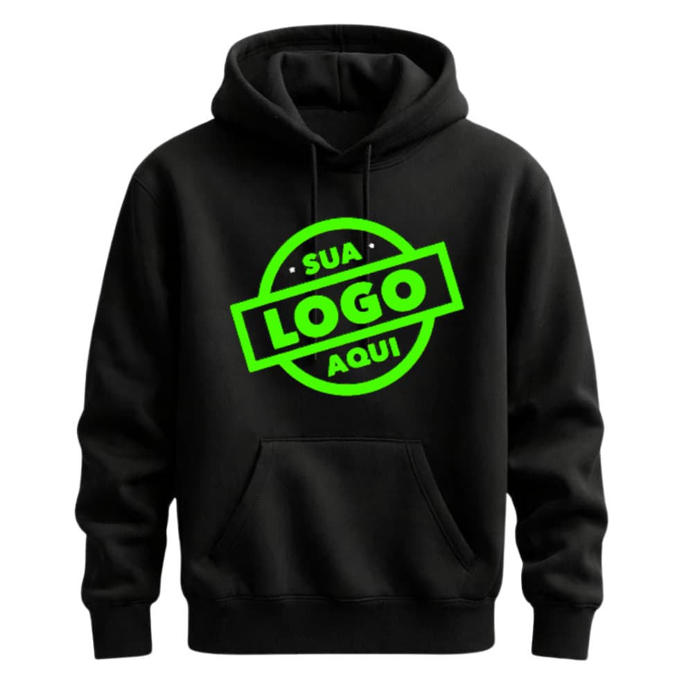 Moletom Com Capuz Personalizado Sua Foto Logo ou Arte Algodão 100% Premium
