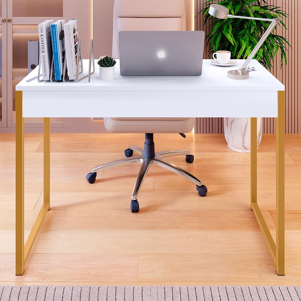 Mesa MEGA ATHENAS Escrivaninha Escritório Estilo Industrial mesa Computador manicure facil montagem