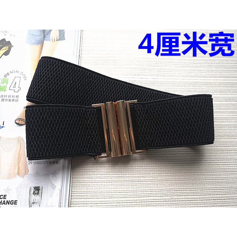 Cinto elástico estilo básico europeu americano roupas ordem estilo simples All-Match moda 4cm calças largas tamanho gran