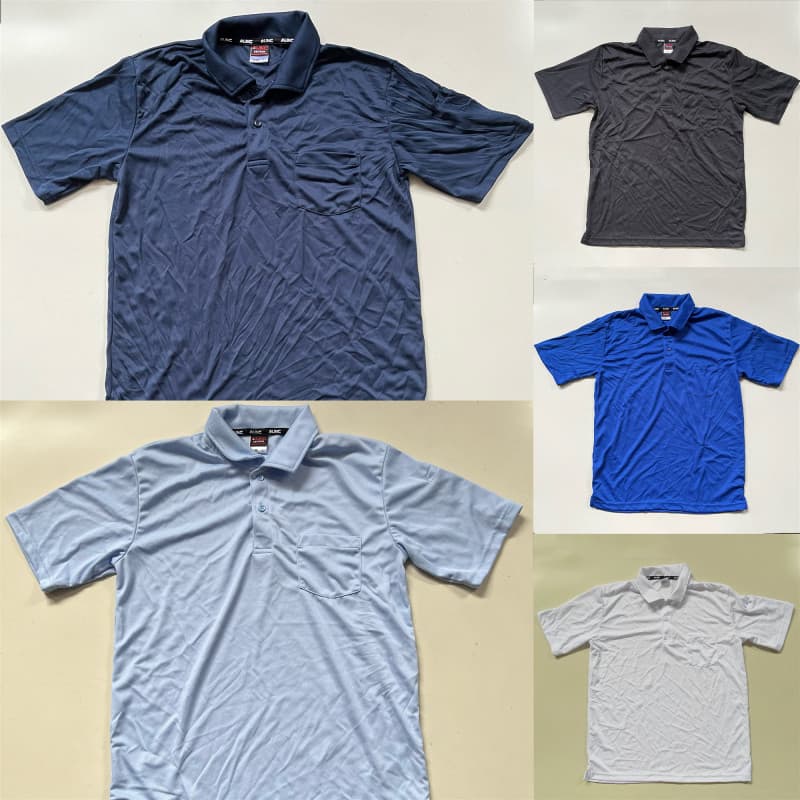 Camiseta esportiva masculina de malha de secagem rápida, meia manga, lapela, transpiração, manga curta, respirável, seca
