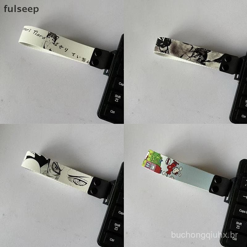 [fulseep] Fita De Teclado De Anime Hello Kitty Alça Mecânico Moda Gaming Keyboard Strap Streamers Acessórios Decorativos
