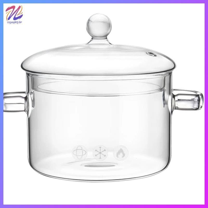 Panelas De Vidro Para Cozinhar No Fogão Panela De 1.9L/67oz Com Tampa Adequada , Sopa , Chá , Leite .