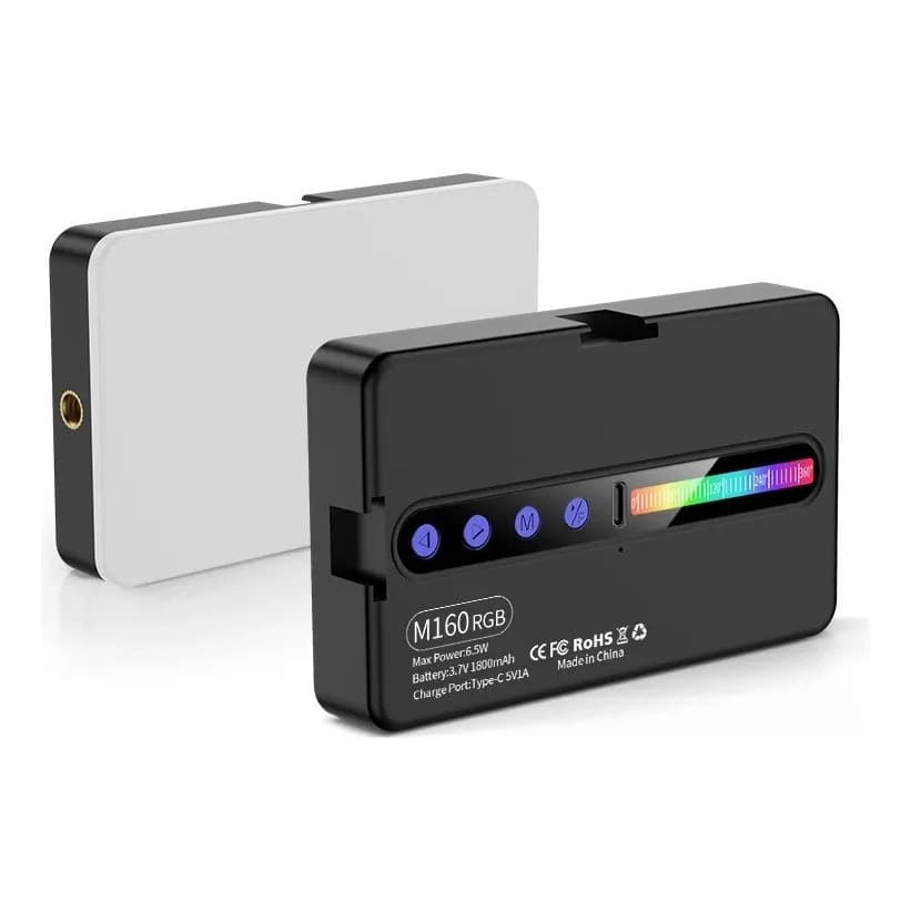 Luz Led Rgb Fotográfica Portátil Recarregável 2700k A 6500k