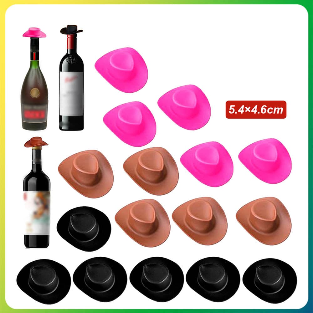 Kit 20 mini chapéu de cowboy ocidental de plástico decoração de festa chapéu de decoração de boneca chapéu de artesanato