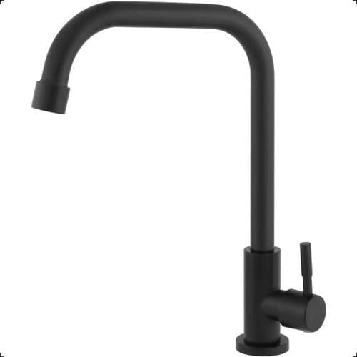 Torneira Lavatório Cuba Banheiro Cozinha Pia 1/2 Bica Alta I Preto Fosco