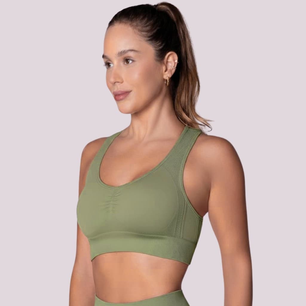 Top Selene Academia Sem Costura Sport Fitness Modelo Nadador
