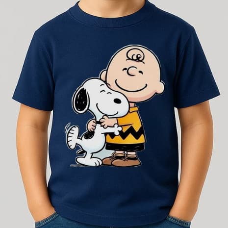 Camiseta Infantil Estampada Snoopy Camisa 100%Algodão Unissex Premium Envio Imediato Lançamento 2026
