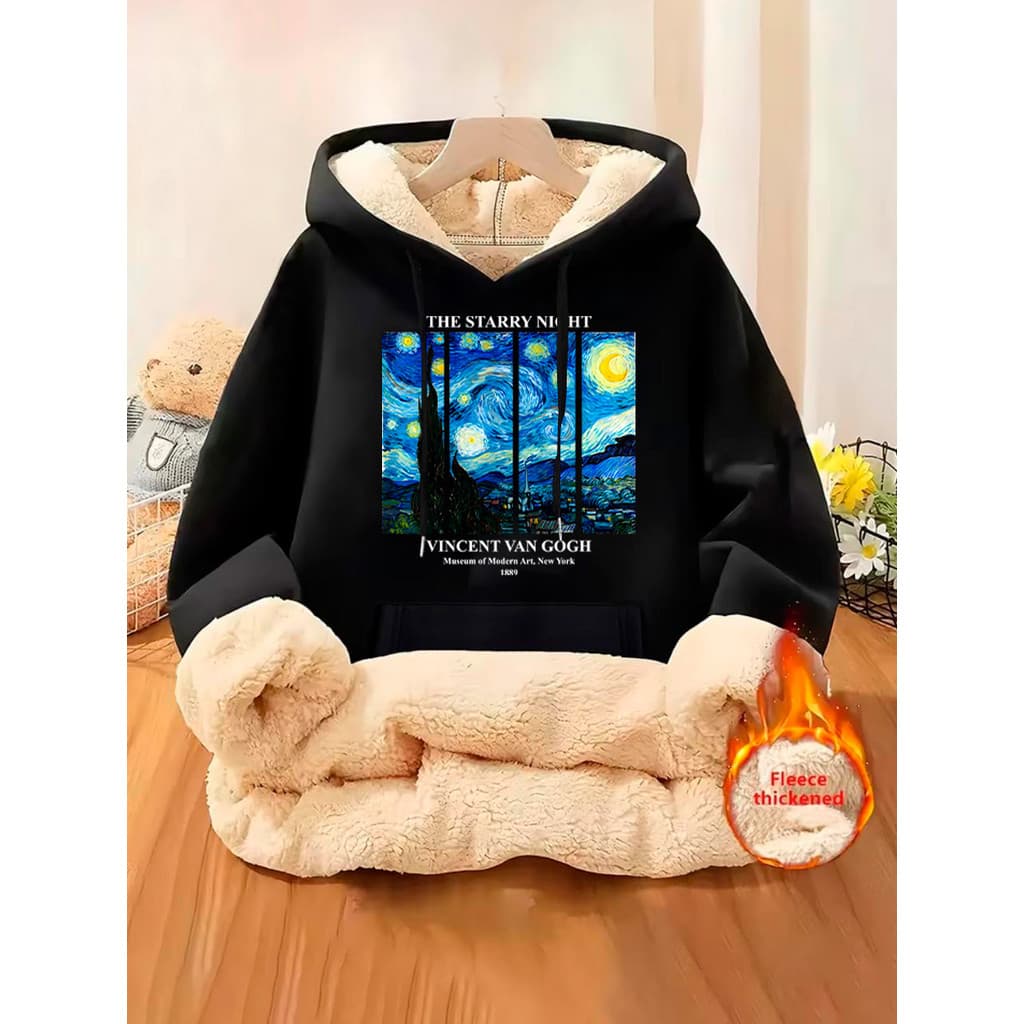 Blusa Moletom Feminino Casaco Moletom Feminino Moletom Peluciado Feminino Pelúcia Qualidade Premium
 Preto