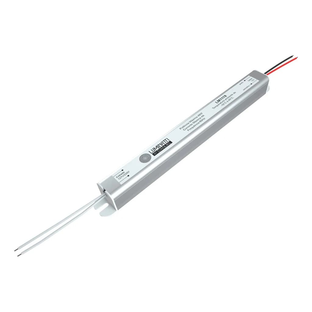 Driver Slim 12v 48w 4a Luminatti Bivolt P/ Perfil Fita Led