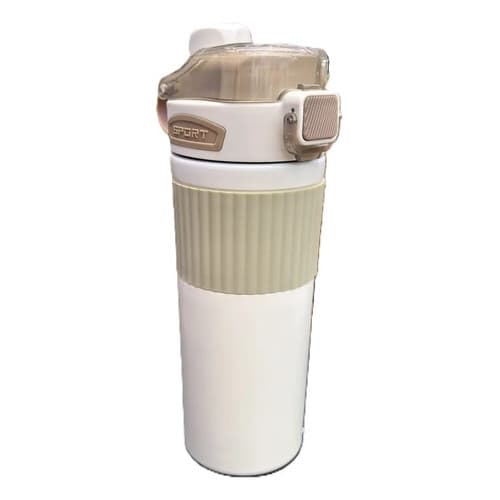 Garrafa Térmica Aço Inox 500ml- Boca Dupla Com Canudo