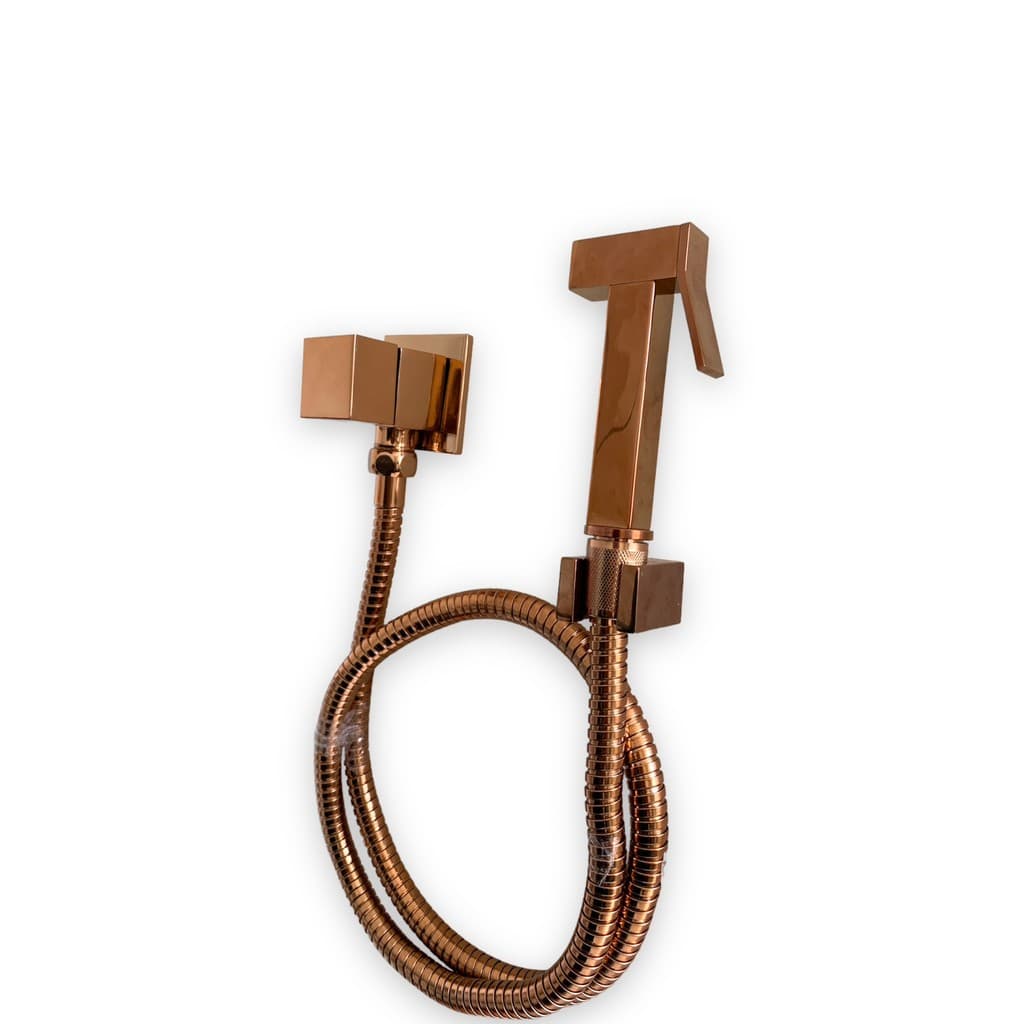 Ducha Higiênica Quadrado 1/4 De Volta Rose Gold Samer