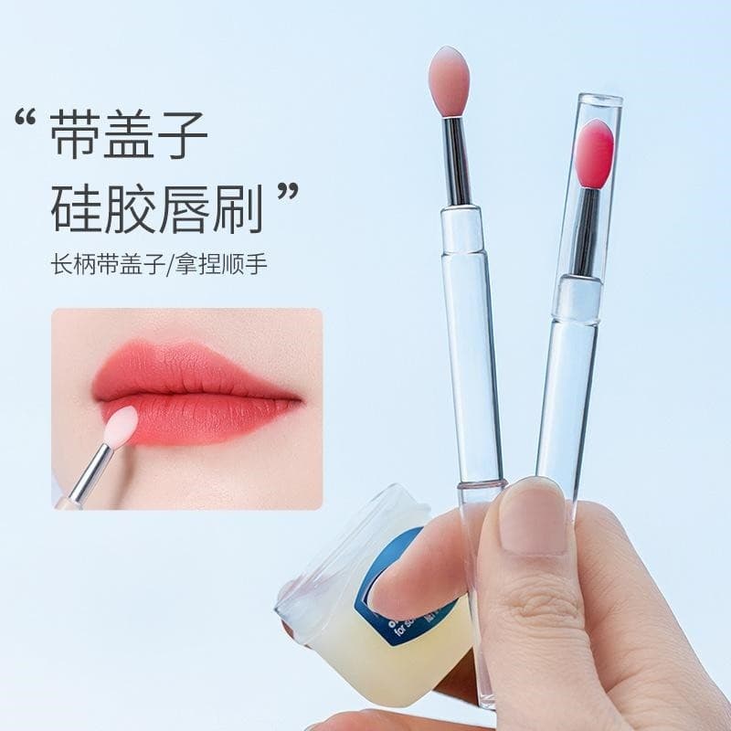 Batom Anti-poeira escova labial Silicone multifuncional aplicador vara mancha escova maquiagem artista batom escova port