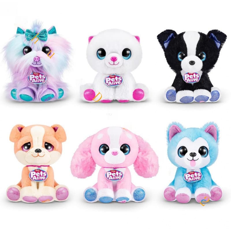 ZURU Pets Alive Pet Shop Surprise S3 Puppy Rescue Brinquedo de pelúcia, com voz eletrônica e função repetitiva F8SD