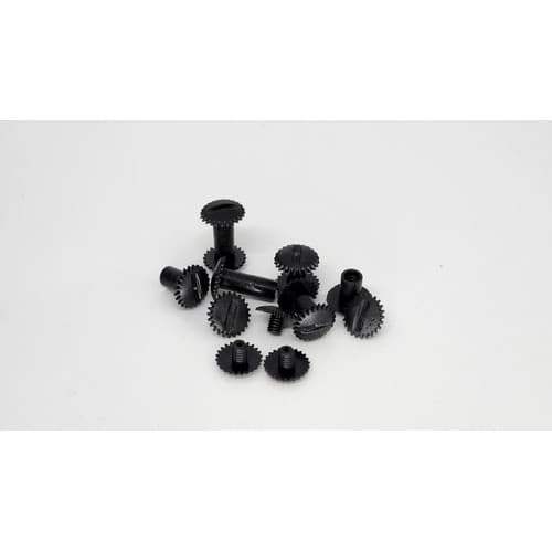 Parafuso Plástico Preto 15mm Para Encadernação 50 Unidades