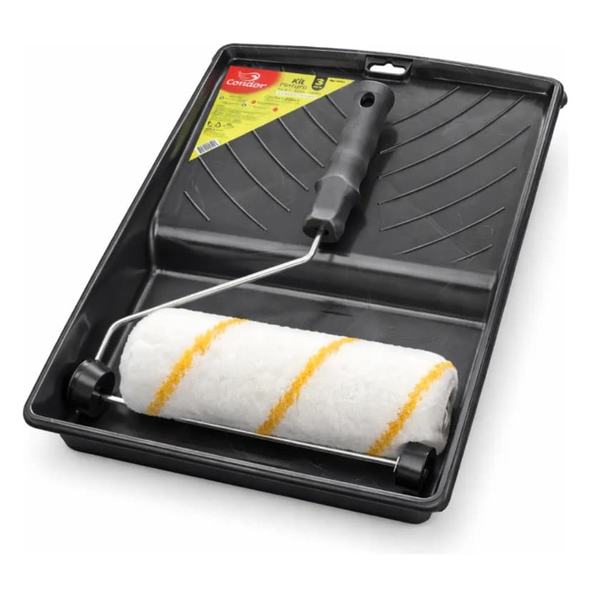 KIT PINTURA - BANDEJA+ROLO+SUPORTE P/ PINTURA 12X1 - CONDOR