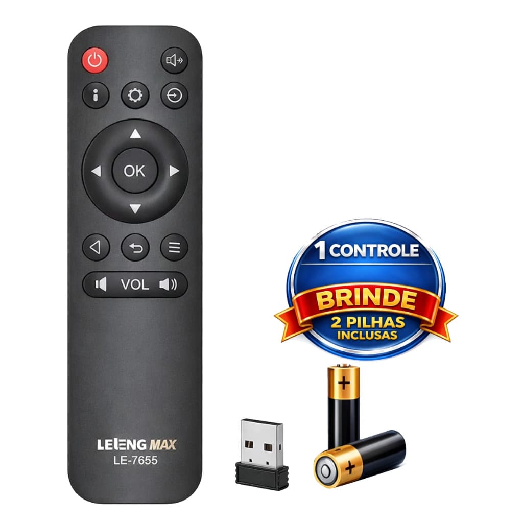 Controle Remoto 2.4G Wireless LE-7655 para Projetor HY300 HY320 Smart TV PC