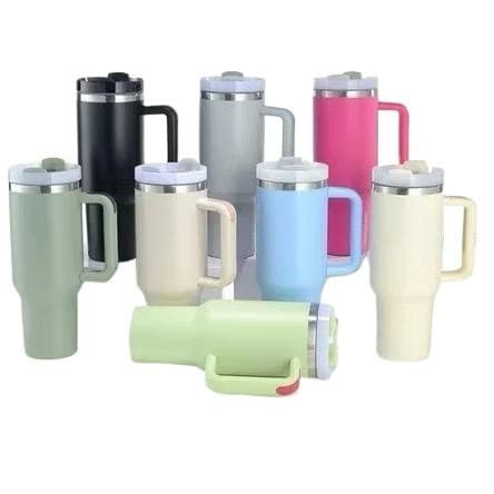 Copo Térmico Inox Alça Flip Straw com canudo de Metal 1200ml Super qualidade bom