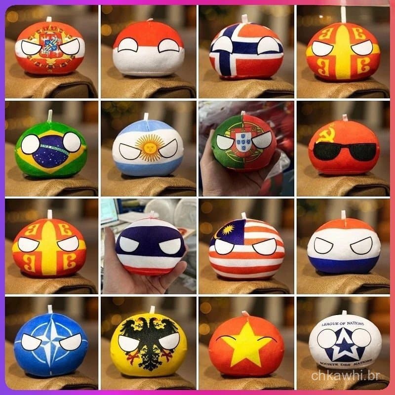 [Compre 10 E Ganhe 1 Grátis] 49 Estilos 10 Cm Bola Country Brinquedos De Pelúcia Polônia Pingente Bolas Para Crianças Ar