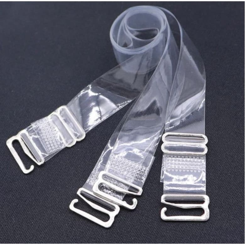 kit 3 pares de alça transparente para sutia alça de silicone ajustavel e removivel