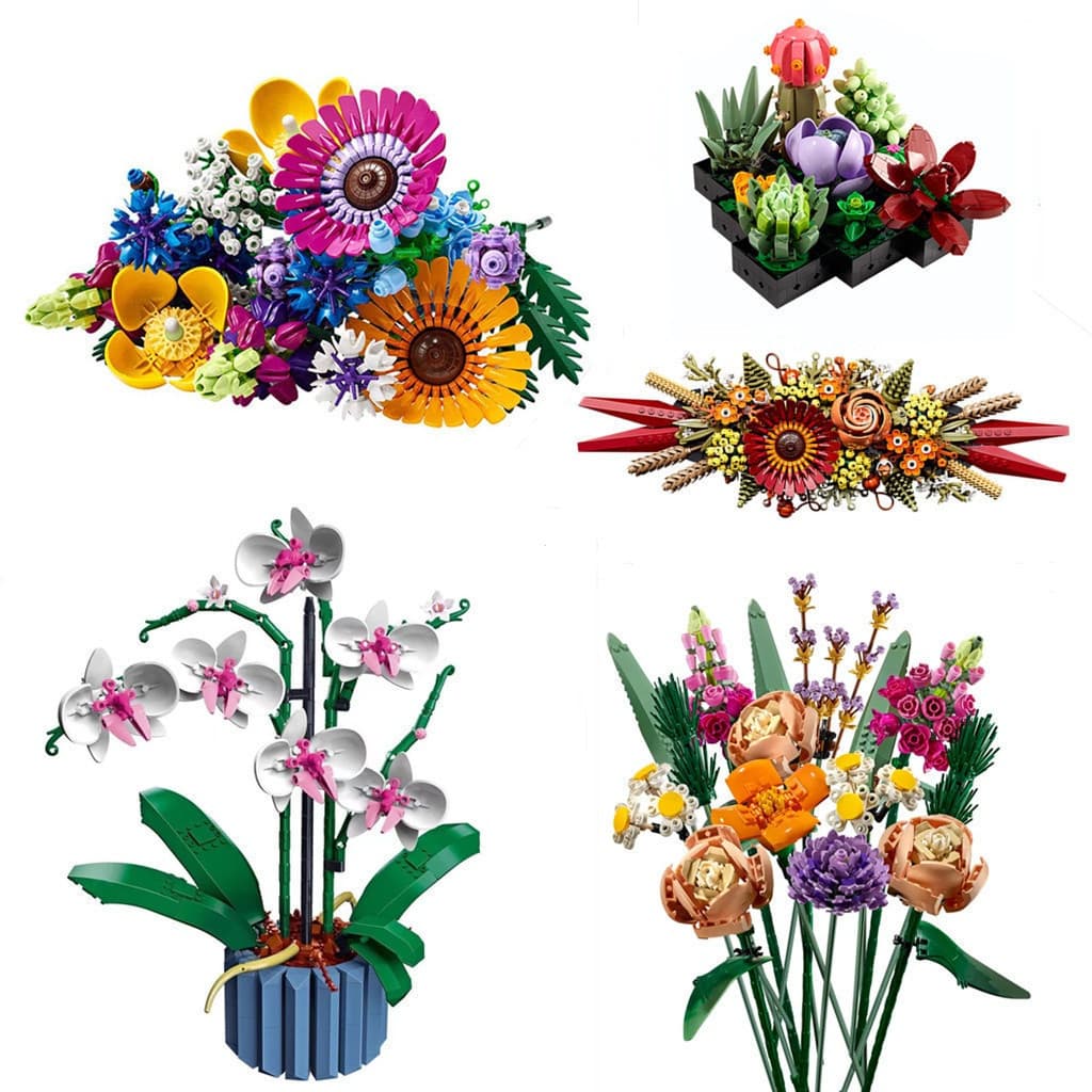 Compatível Com O Bloco De Construção Lego Flower Building Block Decoração De Casa Bouquet Presente Para Crianças