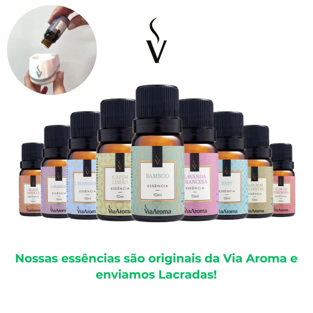 Essência Via Aroma 10ml Aromatizador Difusor Elétrico