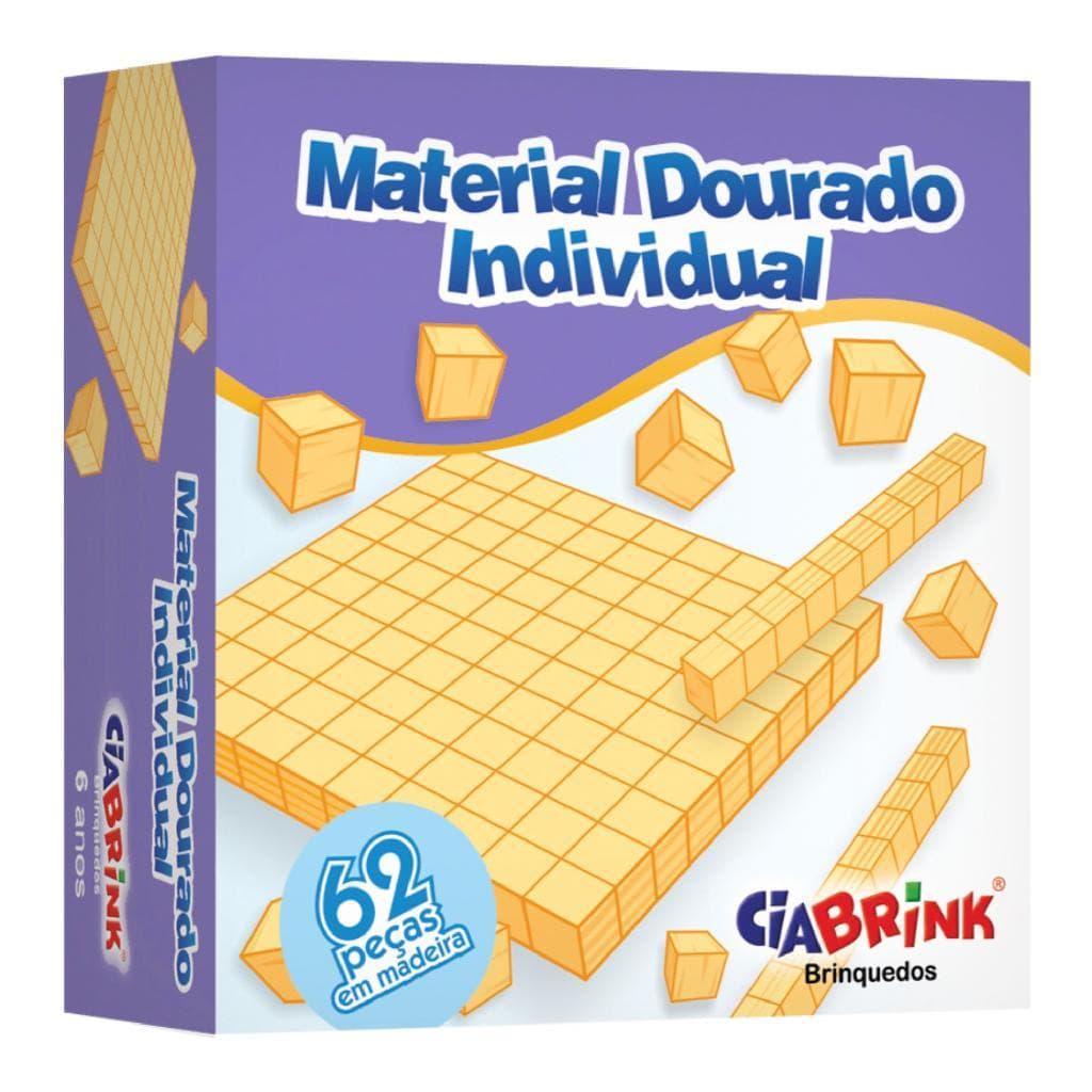 Material Dourado Escolar Pedagógico 62 Peças Aluno