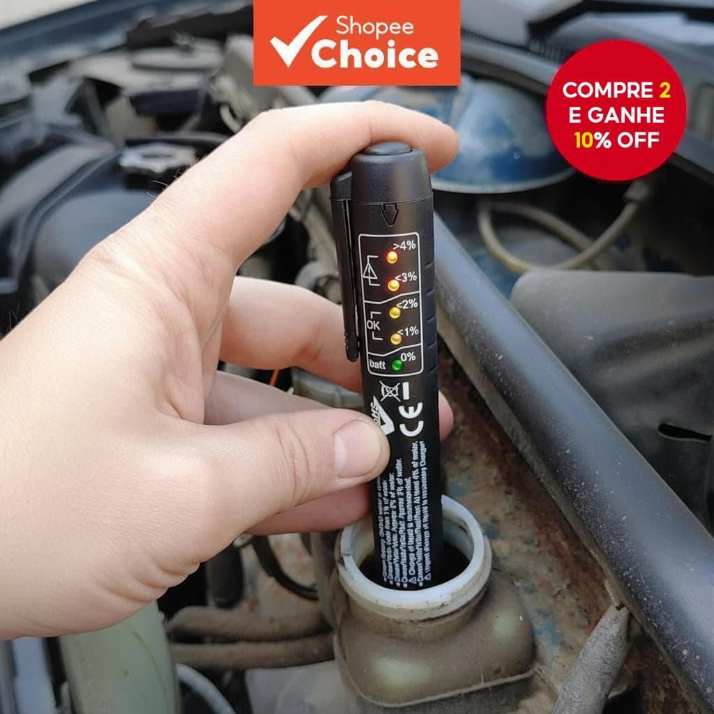 Caneta Testadora de Qualidade de Fluido de Freio Digital para Análise Universal de Fluido de Freio Automotivo