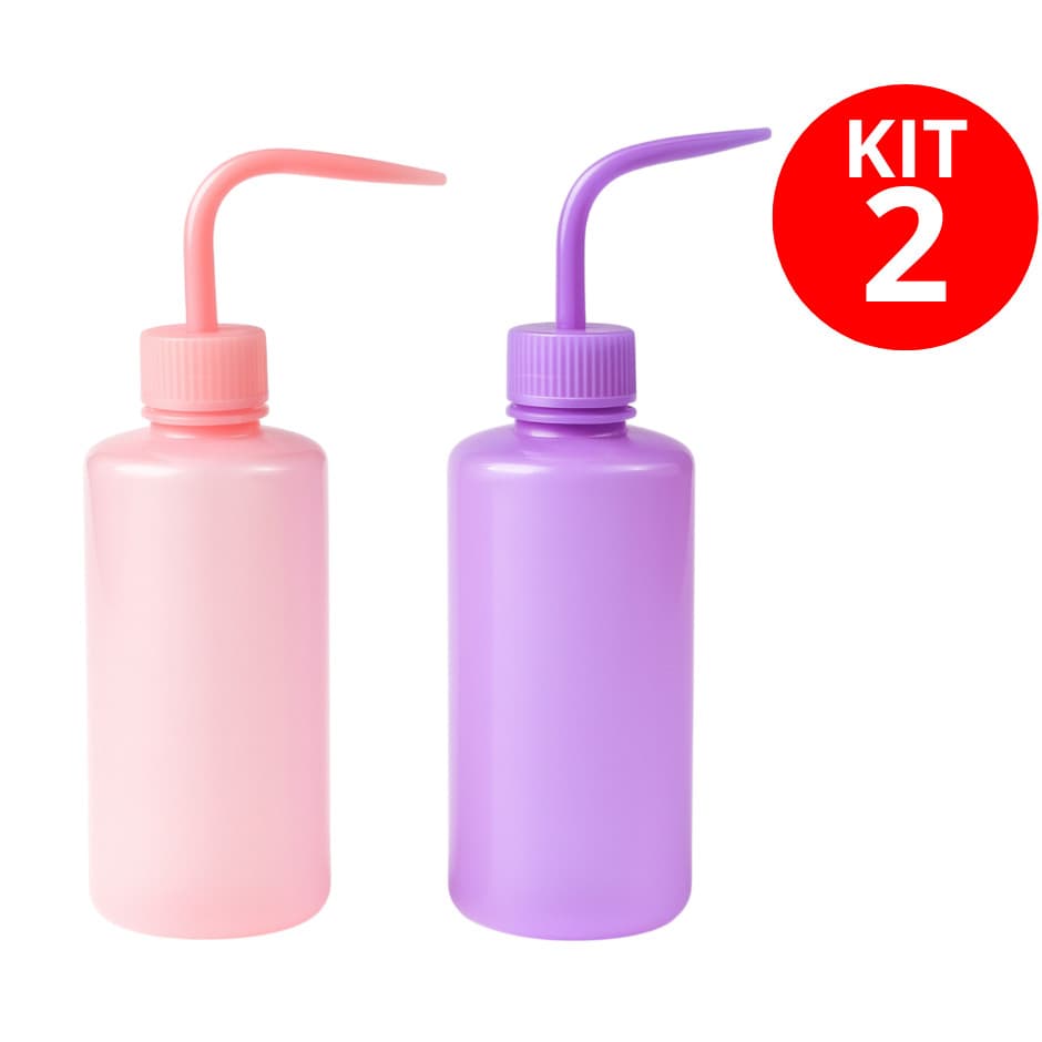 KIT 2 Frascos Pisseta Limpeza De Cílios 250ml
