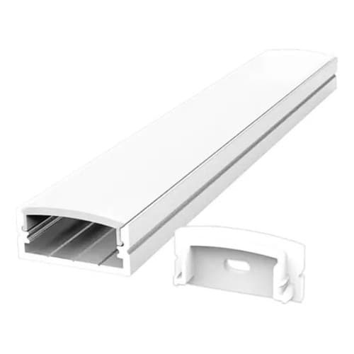 Perfil Alumínio sobrepor Barra 1 Metro Fita Led Sobrepor 1707 Decoração interna e externa