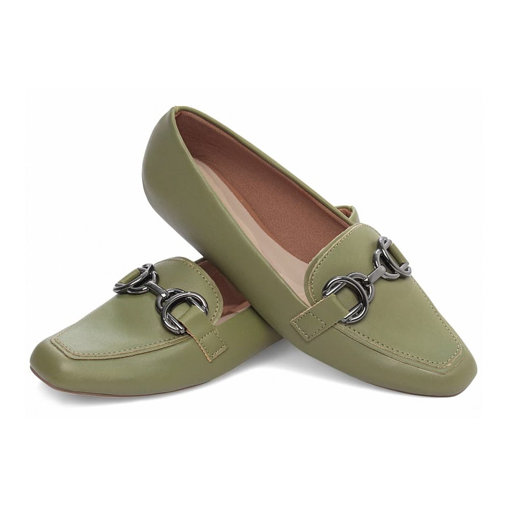Sapatilha Mocassim Feminino Salto Quadrado Sola Baixo