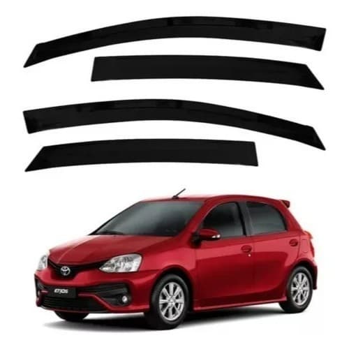 Calha de Chuva Defletor Slim Toyota Etios Hatch 2012 a 2023 4 Portas Ecoflex