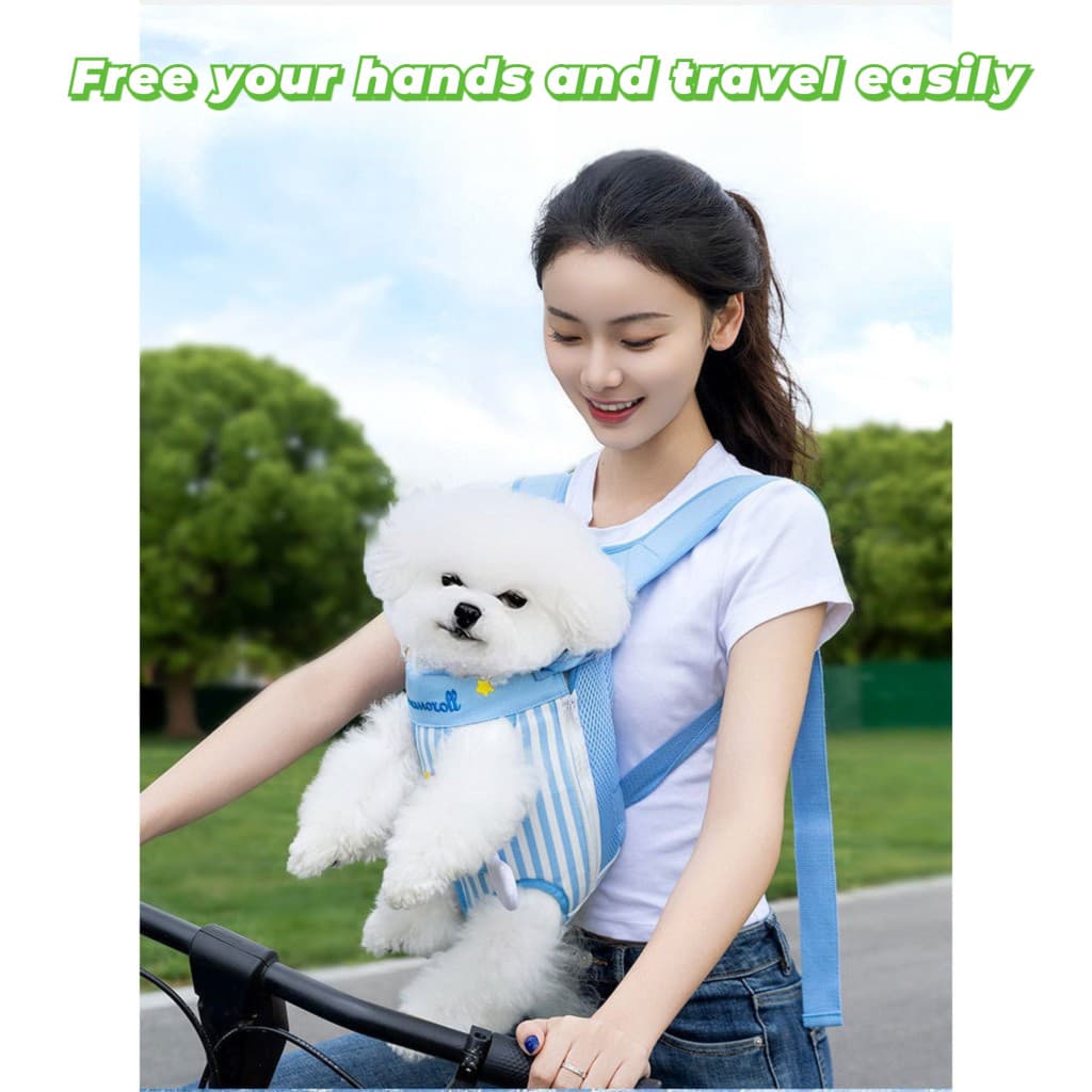 Mochila Portátil Respirável para Gatos e Cães de Pequeno e Médio Porte, Ideal para Viagens