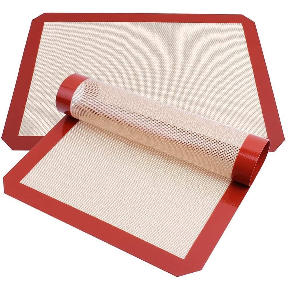 Tapete Antiaderente Culinário Vermelho Sem Estampa Grande Para Bolo De Massa Óleo E Panelas Cozinhar WL-2633
