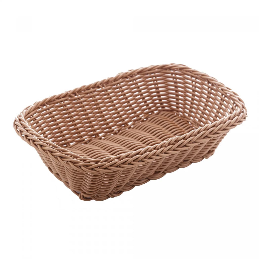 Cesta Retangular de Rattan Plástico 24x17x7cm - Lyor