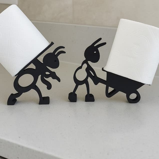 Suporte decorativo para Papel Higiênico Formigas