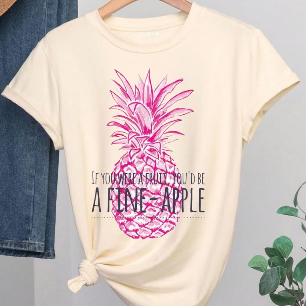 Camisa Camiseta Estampas Verão Abacaxi Feminina Estilosa