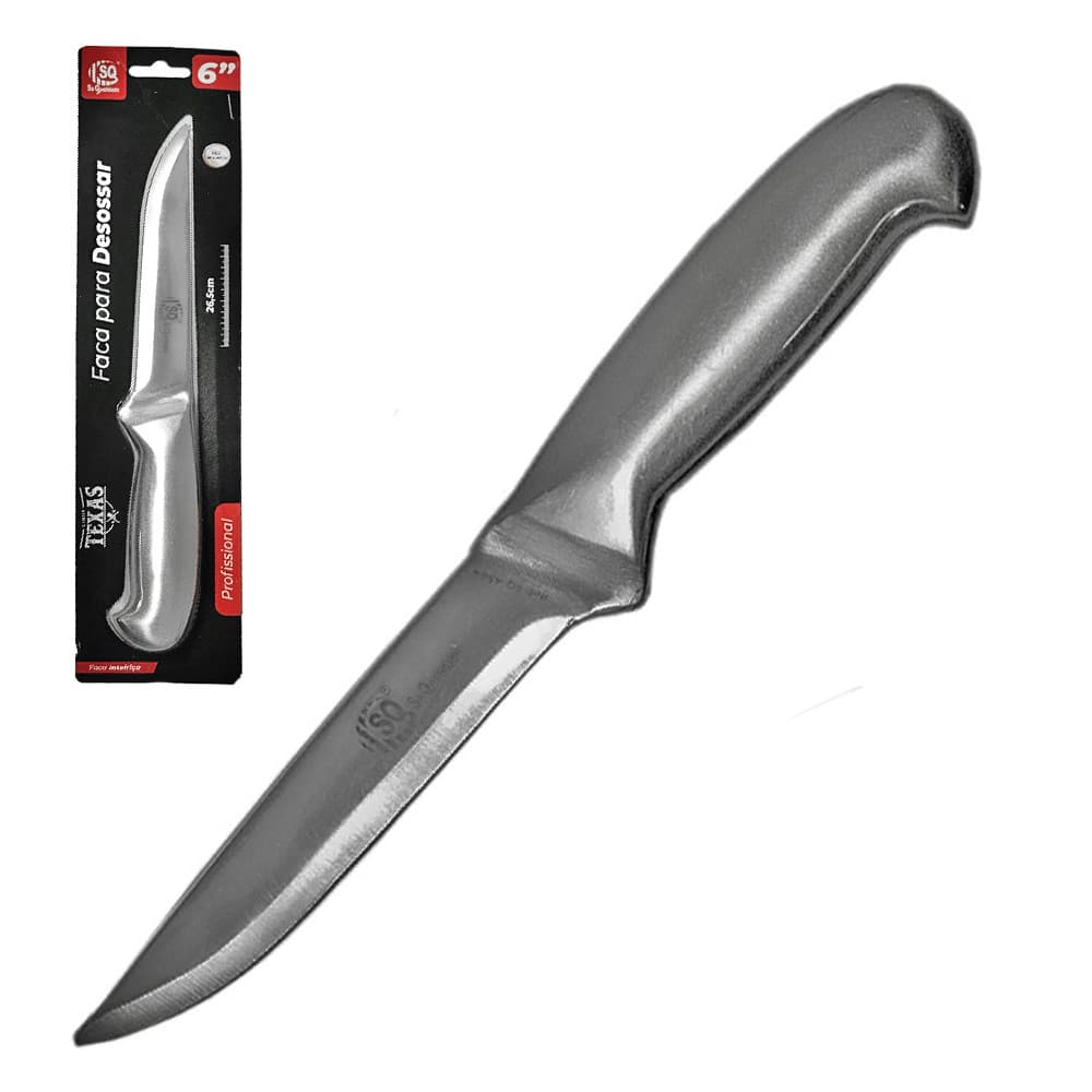 FACA DE INOX TEXAS 6" DESOSSAR SQ-4564 26,5CM