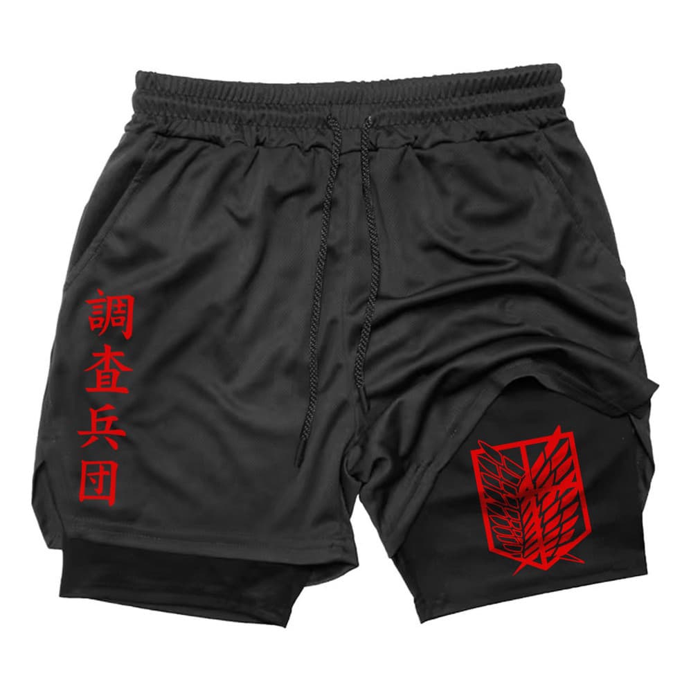 Short 2 Em 1 Proteção Uv Compressão Bermuda Treino Corrida