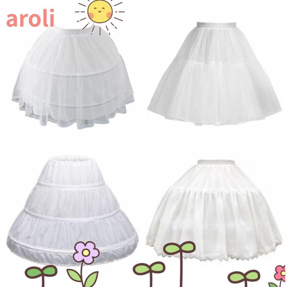 AROLI Petticoat , Lolita Saia Branca , Cosplay Bainha Grande Vestido De Baile Linha A Feminino