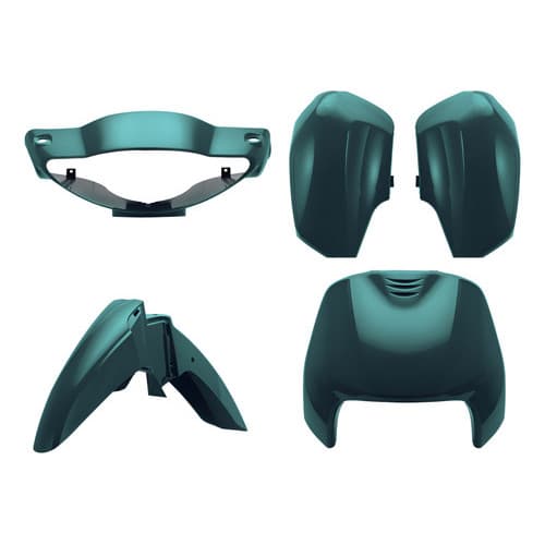 Kit Carenagem Moto Honda Biz 100 Verde Riviera Metalico 2000 4 Peças Modelo Original