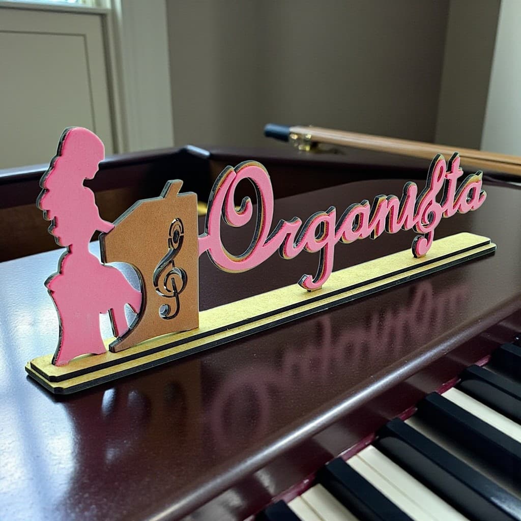 Placa Decorativa Colorida Organista Órgão Ccb Personalizado
