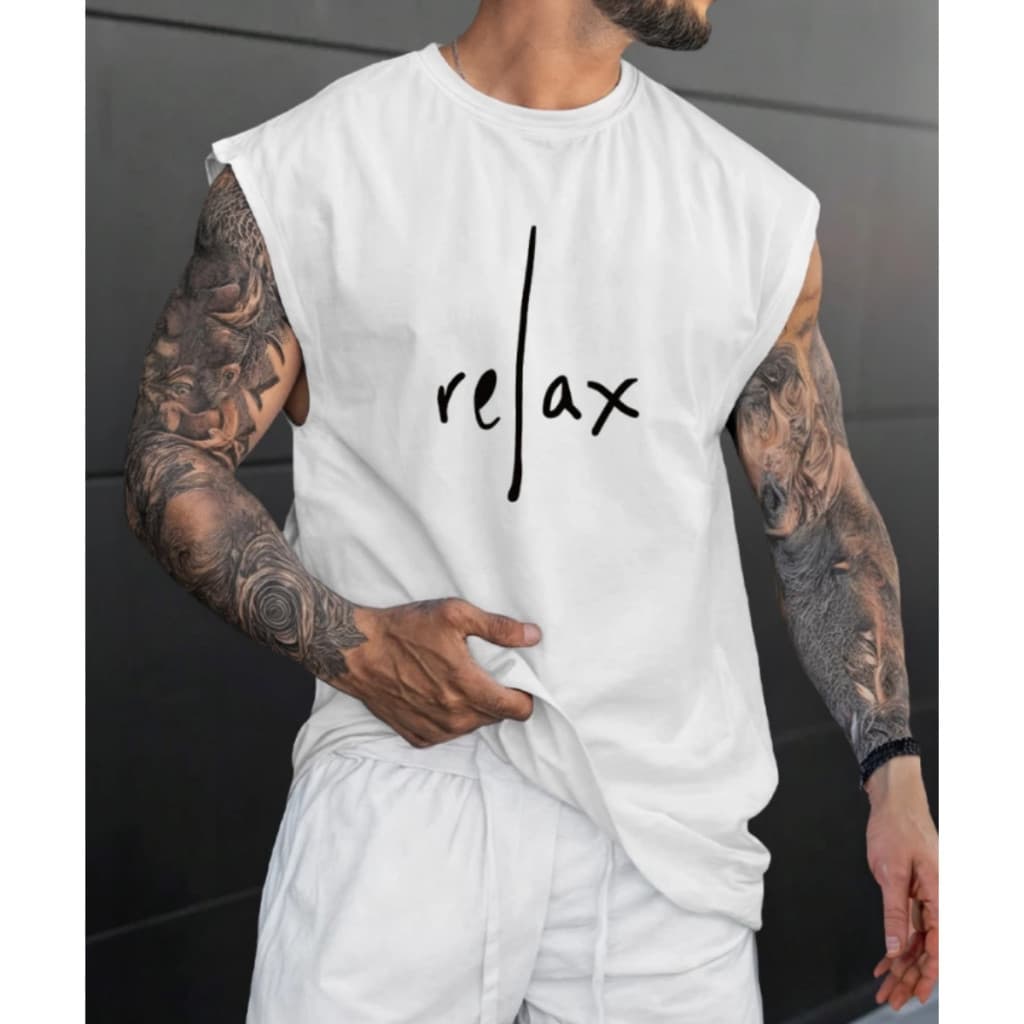 Camisa Regata Machão Relax Oversized Masculina ACADEMIA TREINO Streetwear