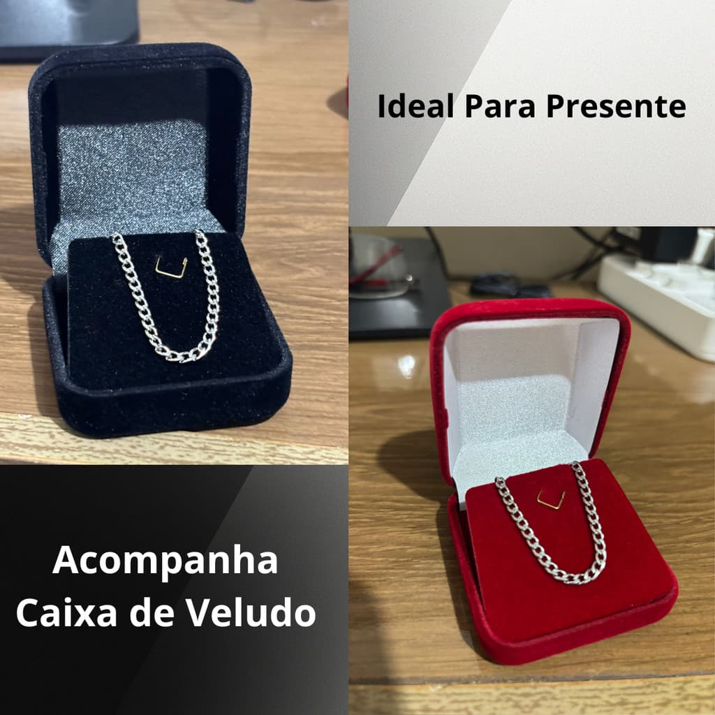 Corrente Aço Inox 316L Grumet 0.8mm / 60cm - Colar Prateado